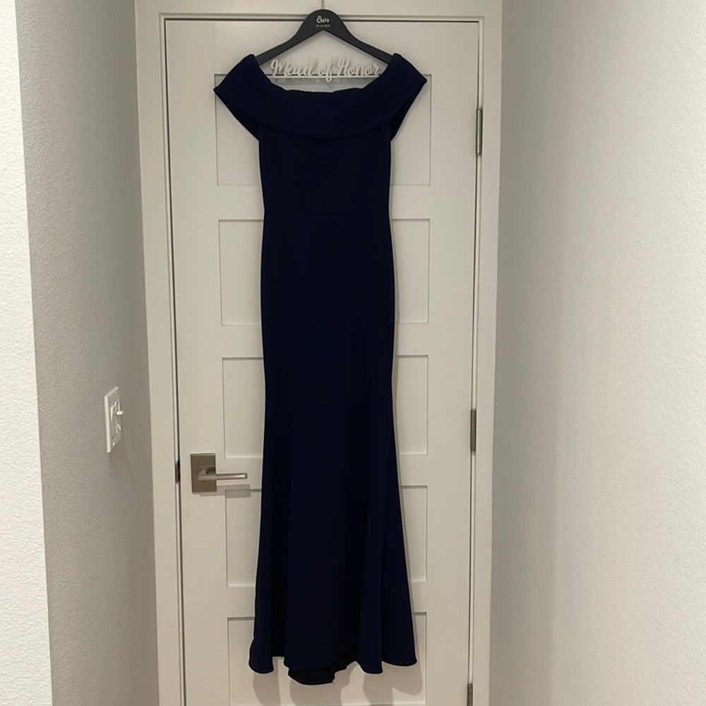 Navy Blue David’s Bridal Bridesmaid Dress